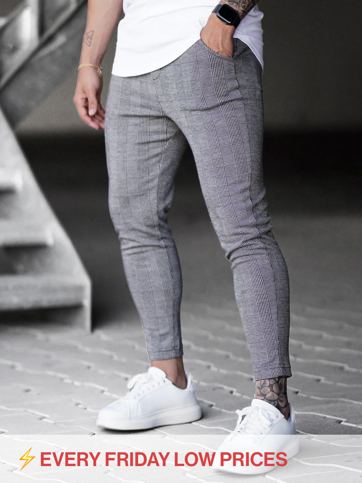 M's Check Print Pant - Ahaselected