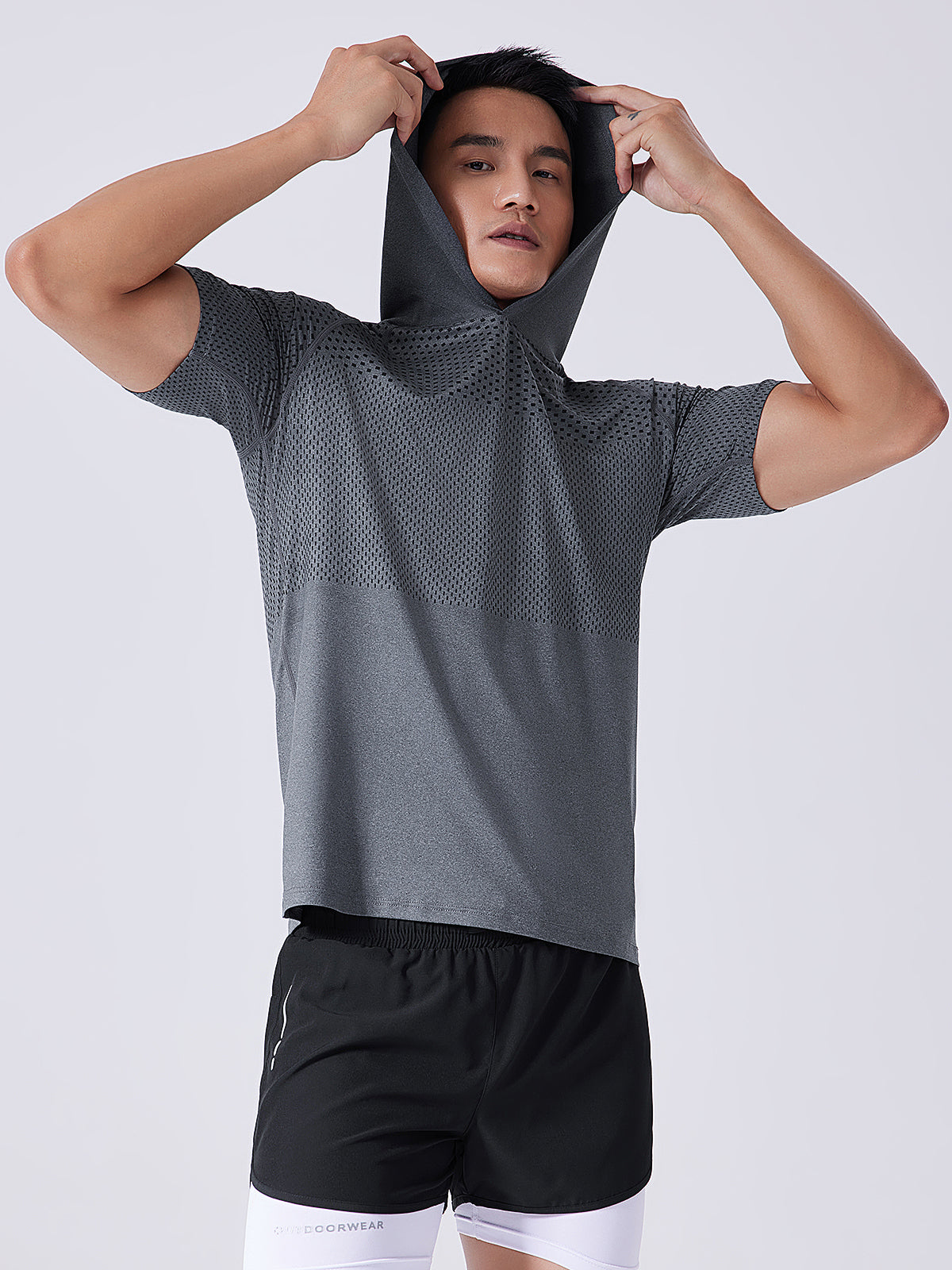 M's Core Hooded Performance Shirt-Short Sleeve - Ahaselected
