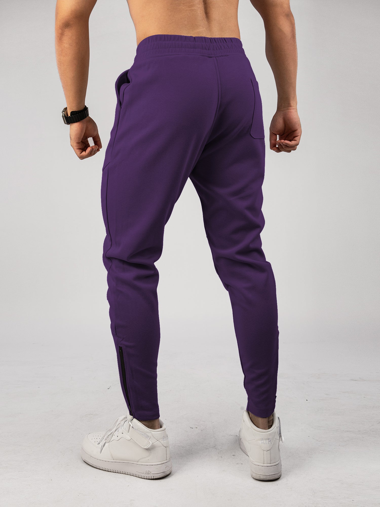 Men’s Warm Spliced Training Joggers with Zipper Hems - Ahaselected