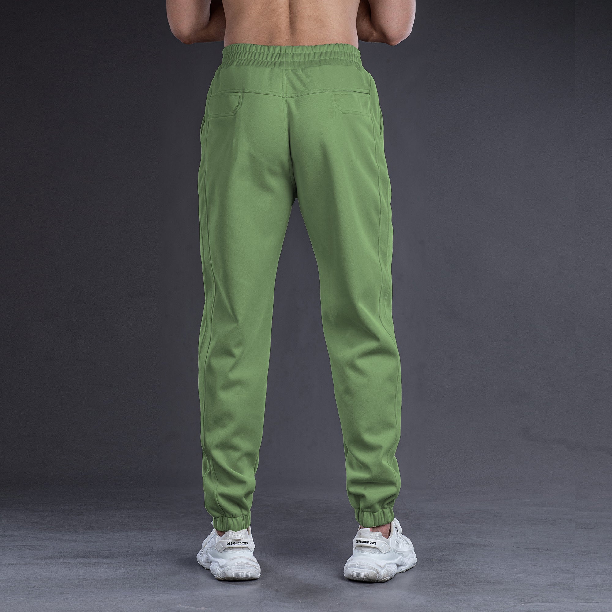 All-Day Stretch Panel Joggers with Cuffed Ankles - Ahaselected