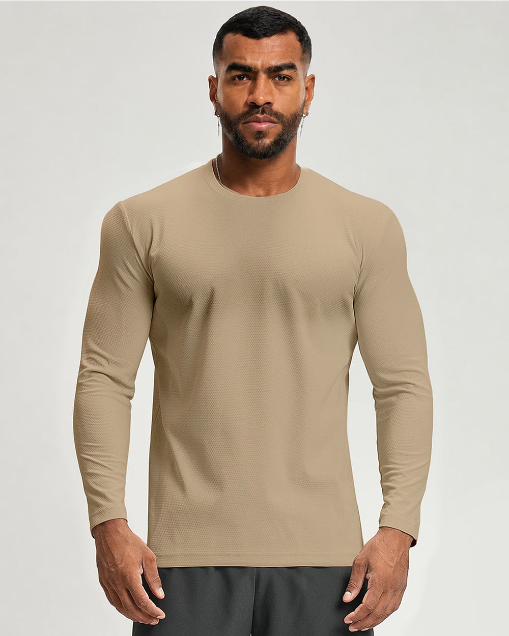 Men's Long Sleeve Breathable Athletic Shirt-thumbmail-1