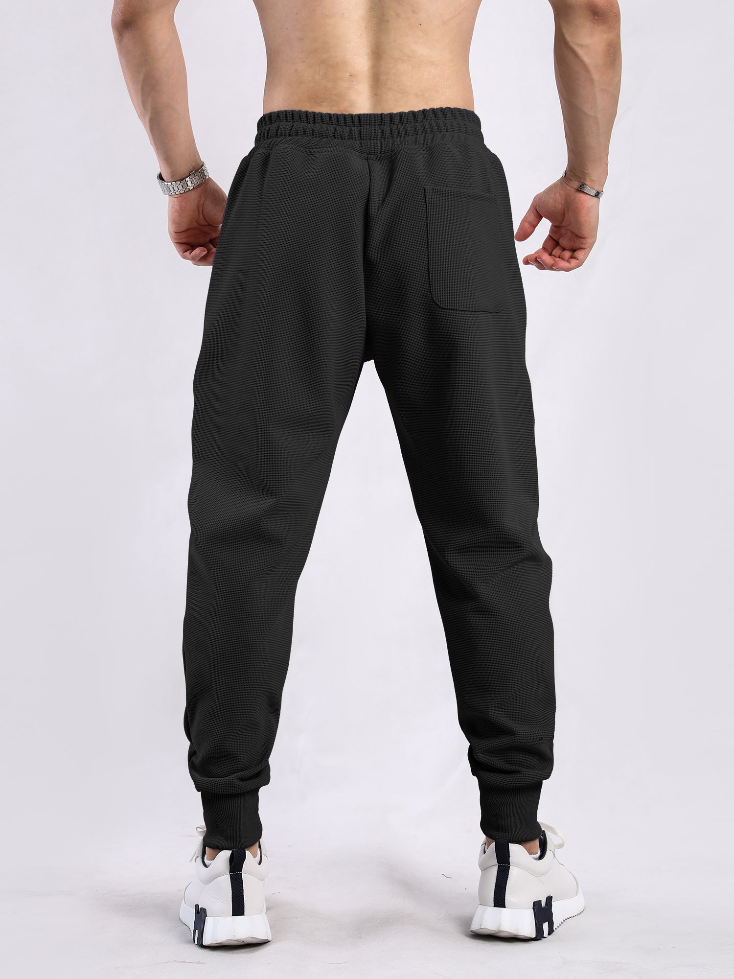 Soft Waffle Texture Performance Joggers - Ahaselected