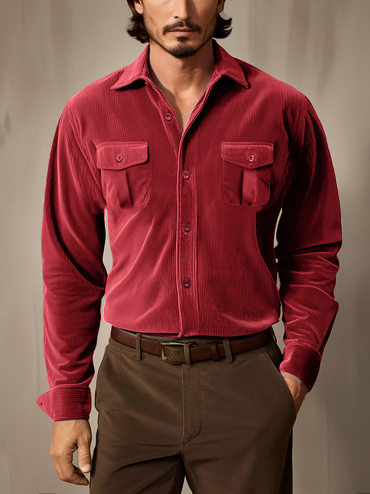 Men's Lightweight Corduroy Shirt - Ahaselected