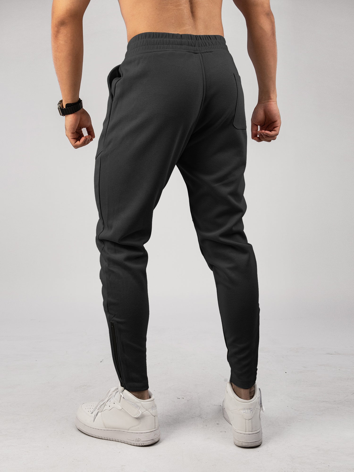 Men’s Warm Spliced Training Joggers with Zipper Hems - Ahaselected