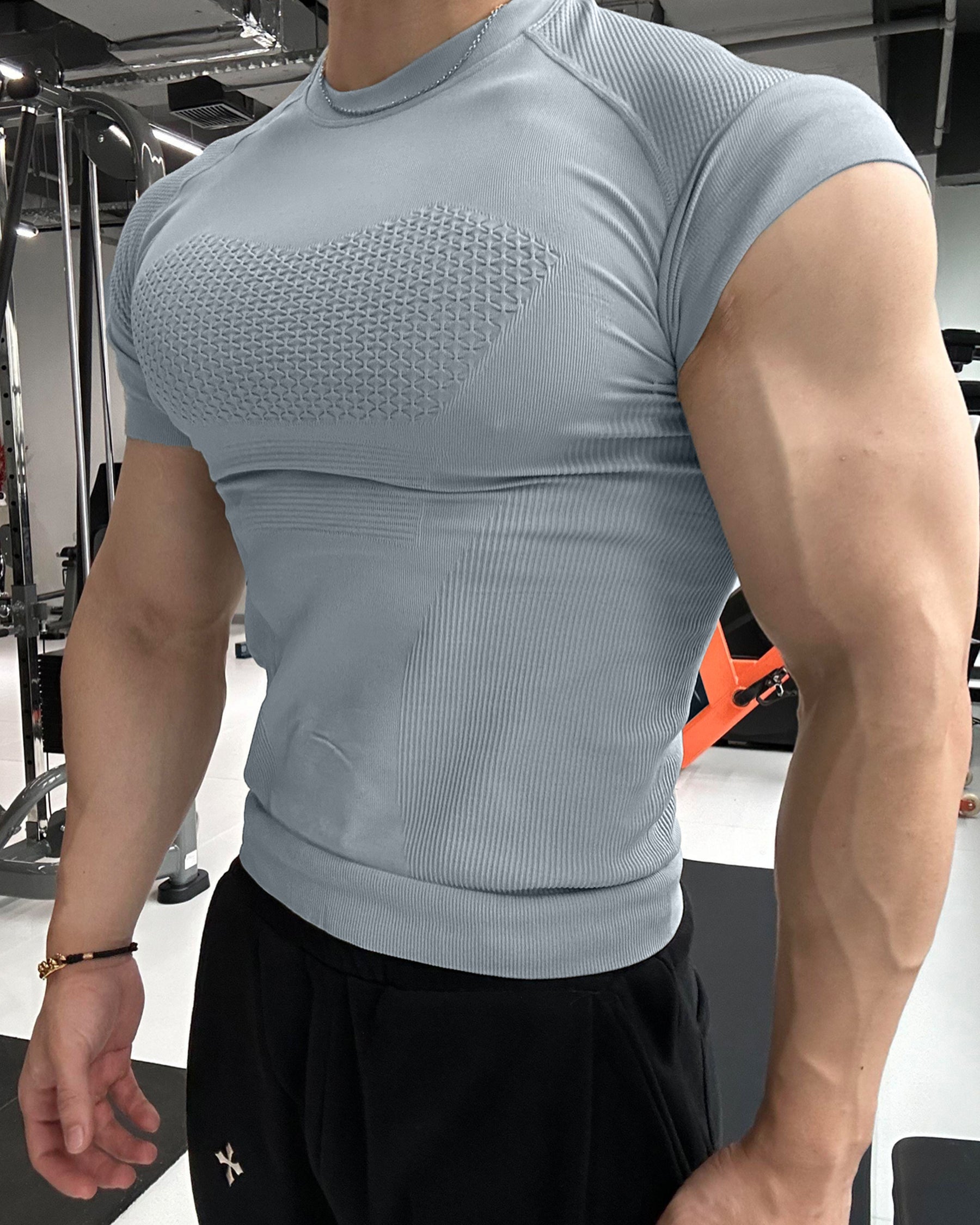 Seamless Quick-Dry Skinny Compression Tee - Ahaselected