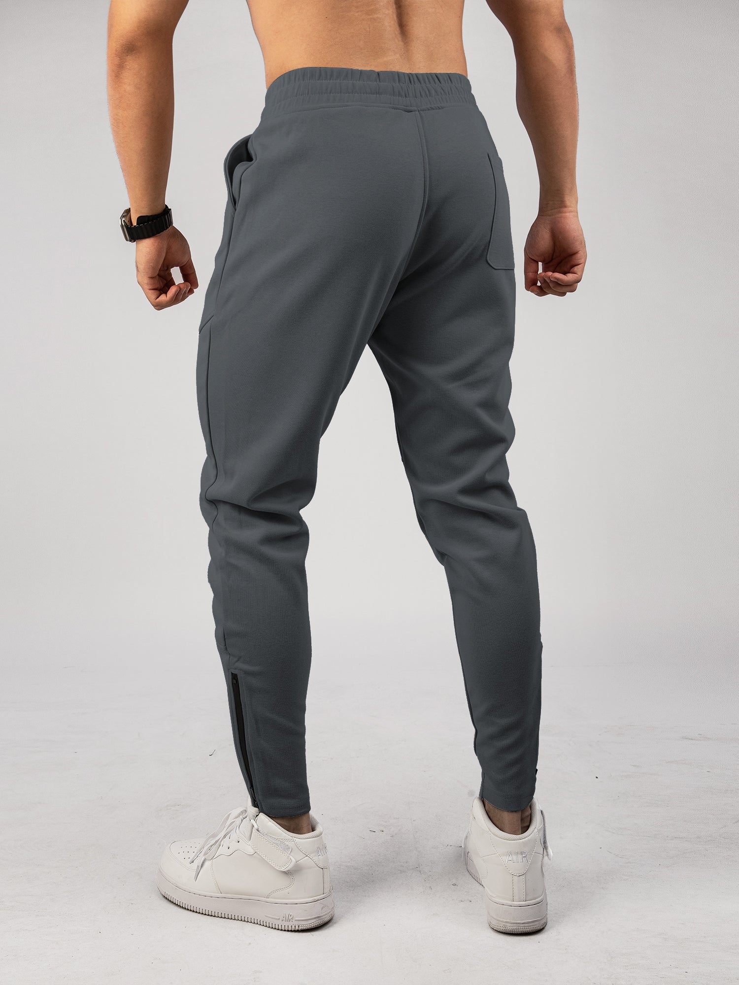 Men’s Warm Spliced Training Joggers with Zipper Hems - Ahaselected