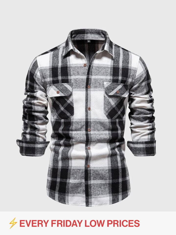Herren Flanell Kariertes Hemd Fleece