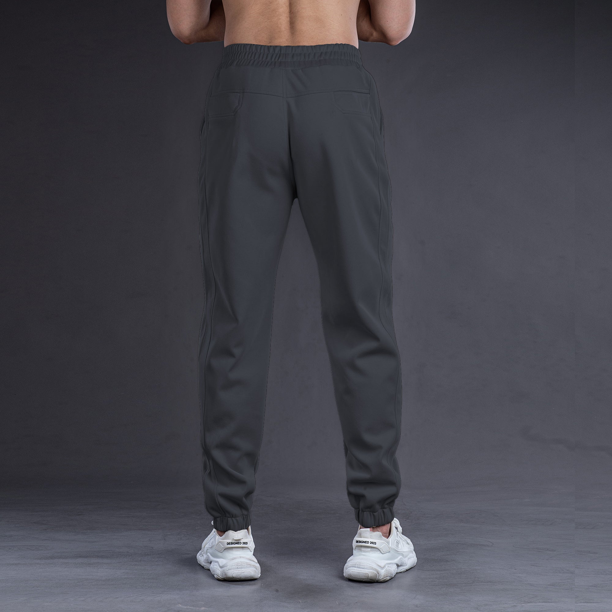 All-Day Stretch Panel Joggers with Cuffed Ankles - Ahaselected