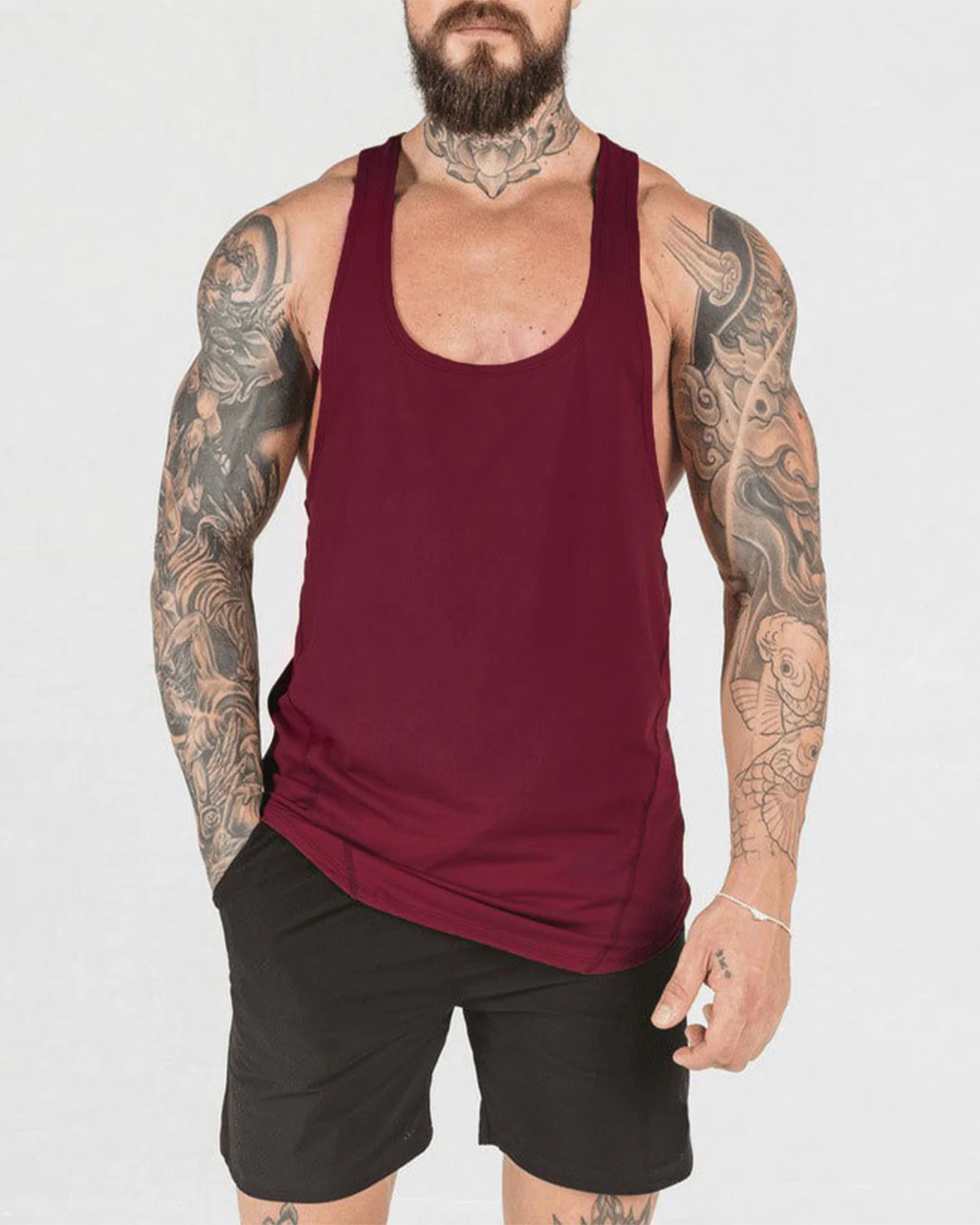 Stay Cool 2.0 Go Hard Gym Stringer Vest Quick Dry New - Ahaselected