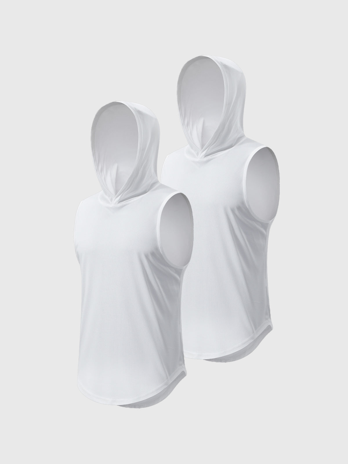 Workout Hooded Tank Curved Hem - Ahaselected
