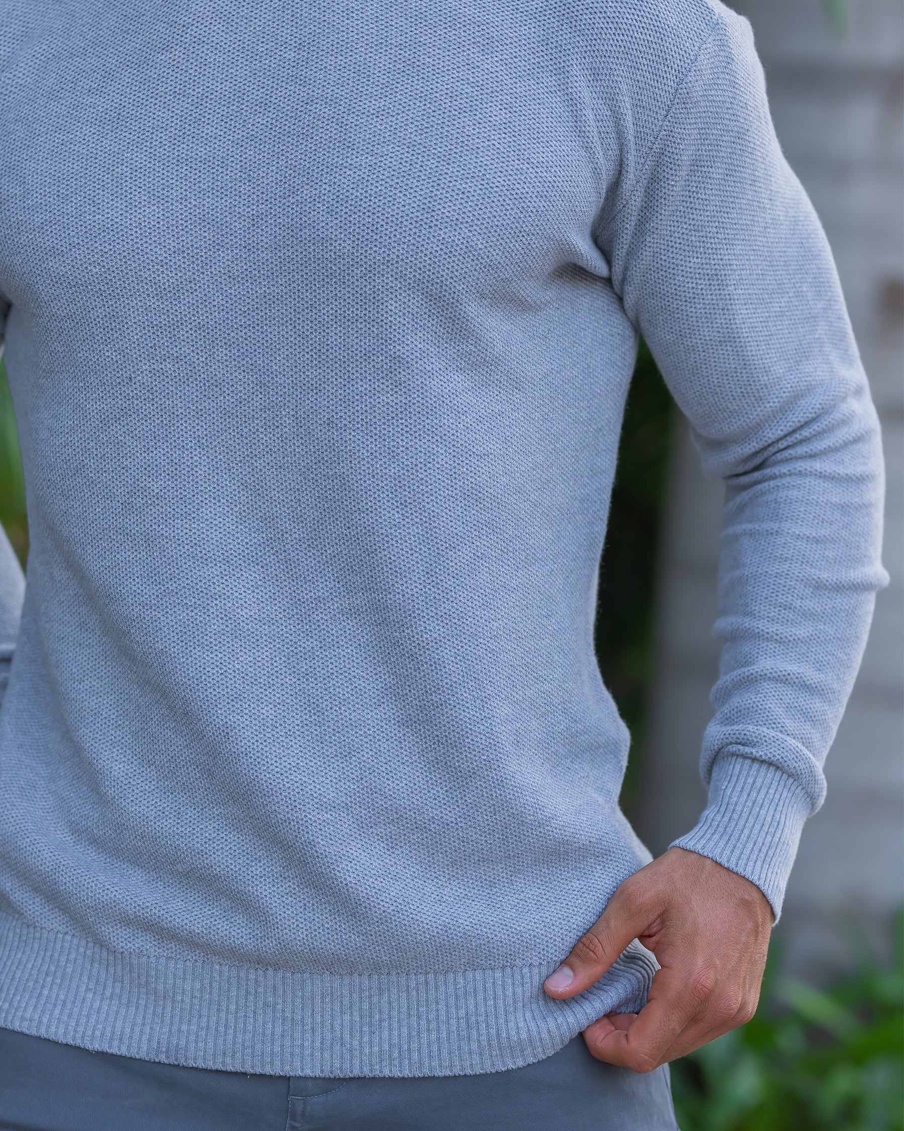 Pique Crew Sweater New - Ahaselected