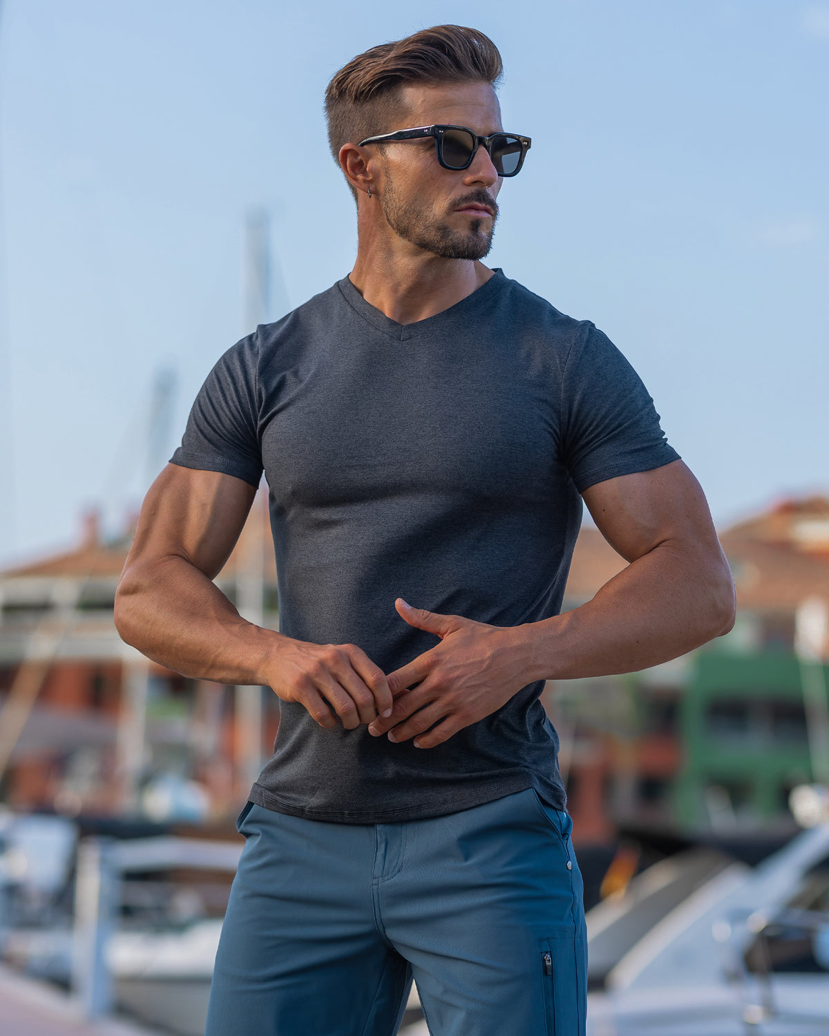 Softest Performance Stretch V-neck Tee - Ahaselected