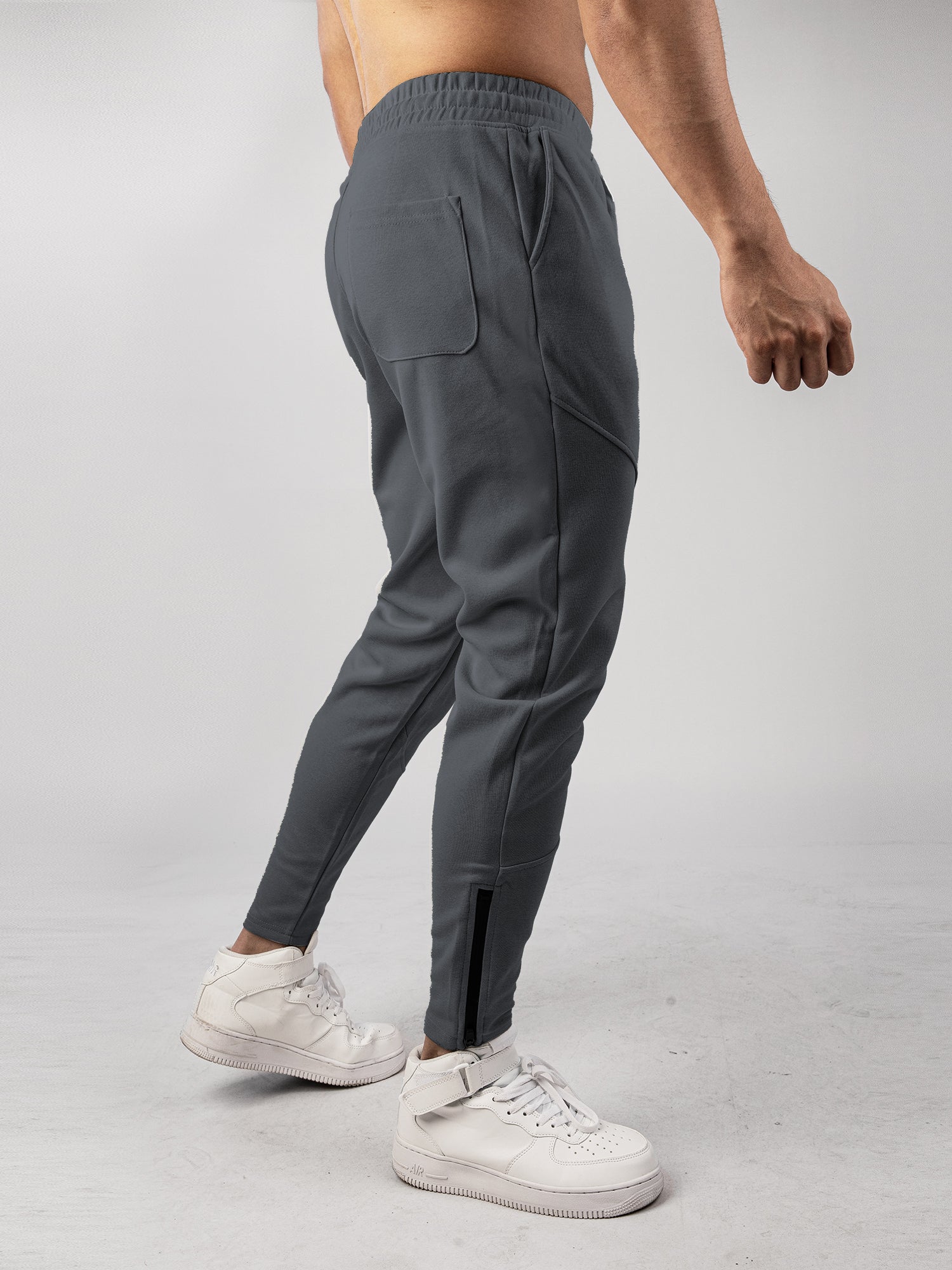 Men’s Warm Spliced Training Joggers with Zipper Hems - Ahaselected