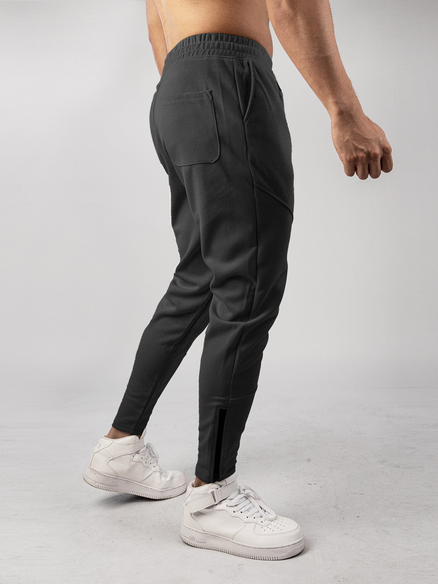 Men’s Warm Spliced Training Joggers with Zipper Hems - Ahaselected