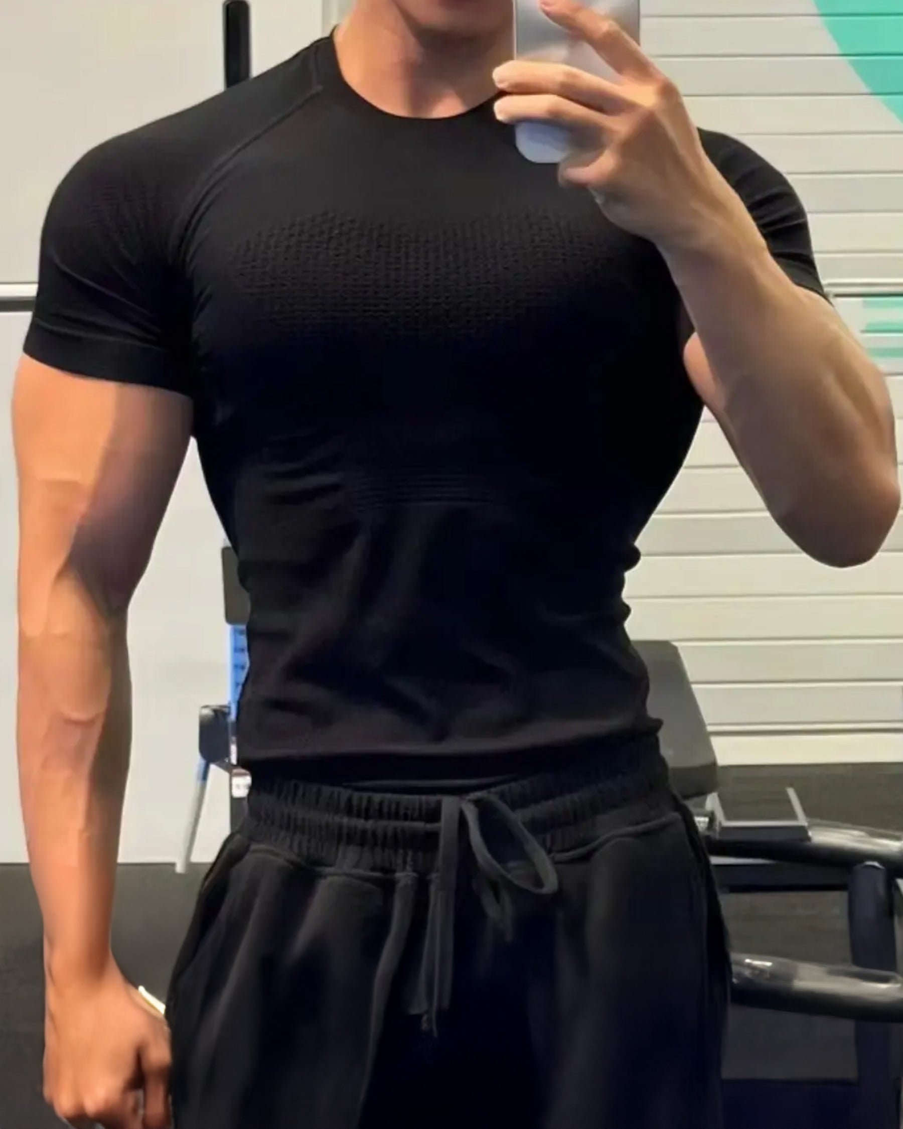 Seamless Quick-Dry Skinny Active Compression Tee New - Ahaselected