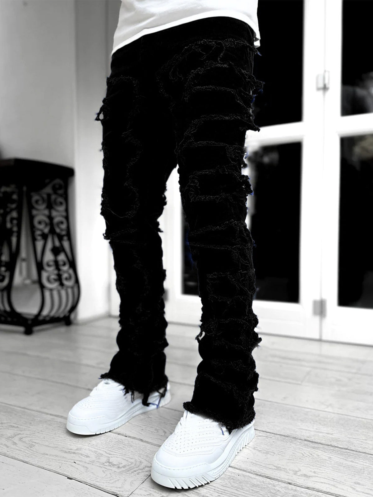 Tassel Trim Denim Pants Street Jeans - Ahaselected