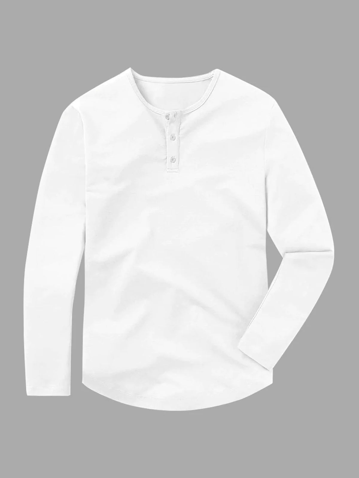 All Day Elite Henley Curve-Hem Long Sleeve - Ahaselected