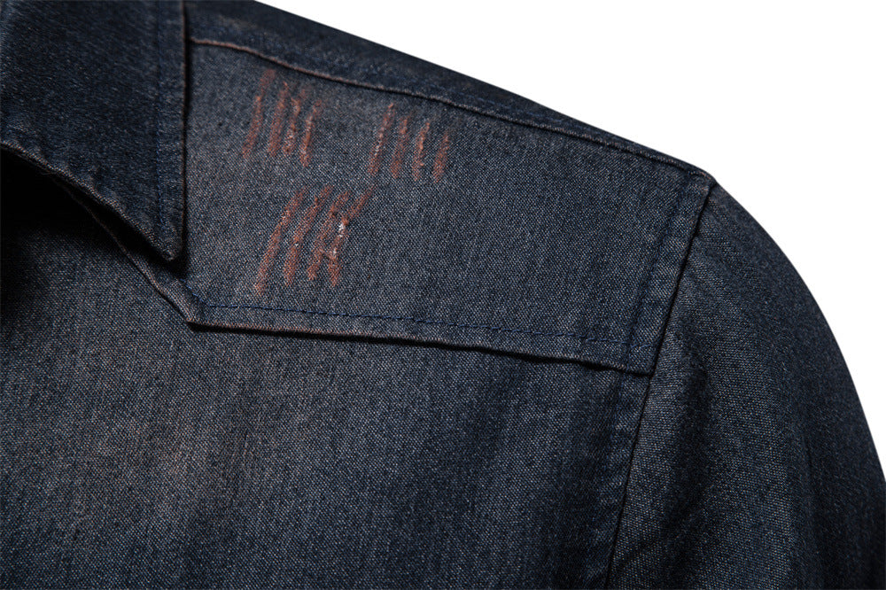 Long Sleeve Denim Shirt New - Ahaselected