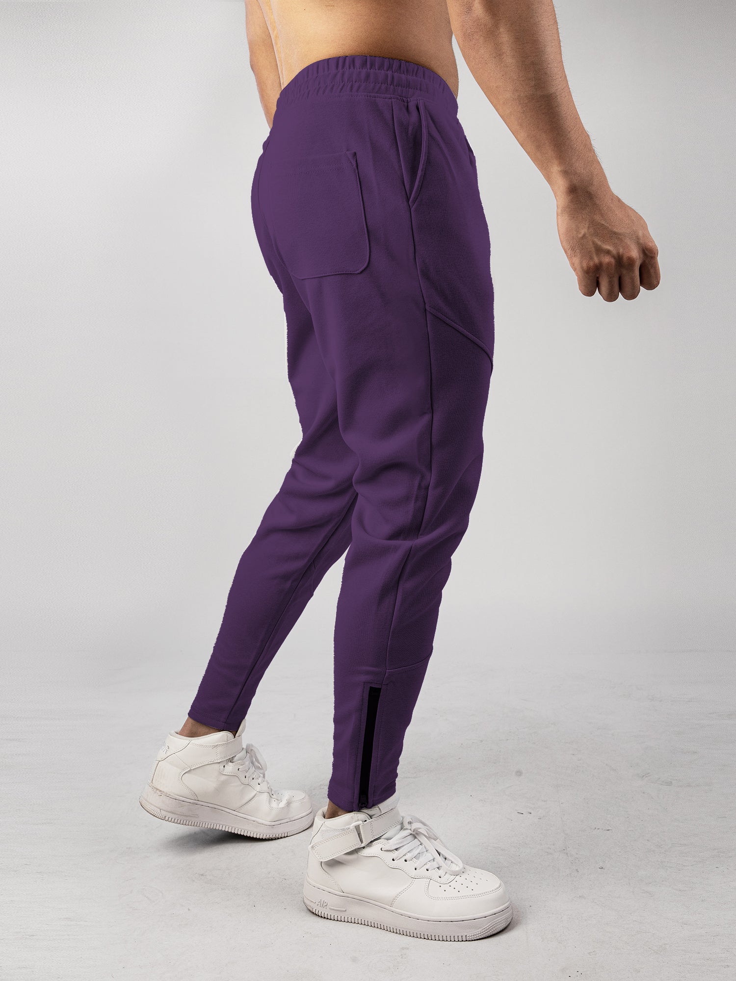 Men’s Warm Spliced Training Joggers with Zipper Hems - Ahaselected