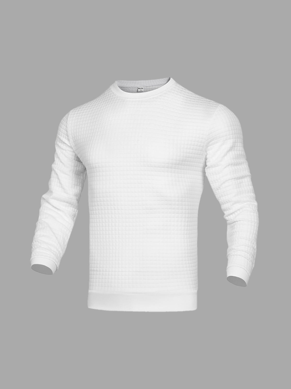 Comfy Waffle Crewneck T-Shirt Long Sleeves (app only) - Ahaselected