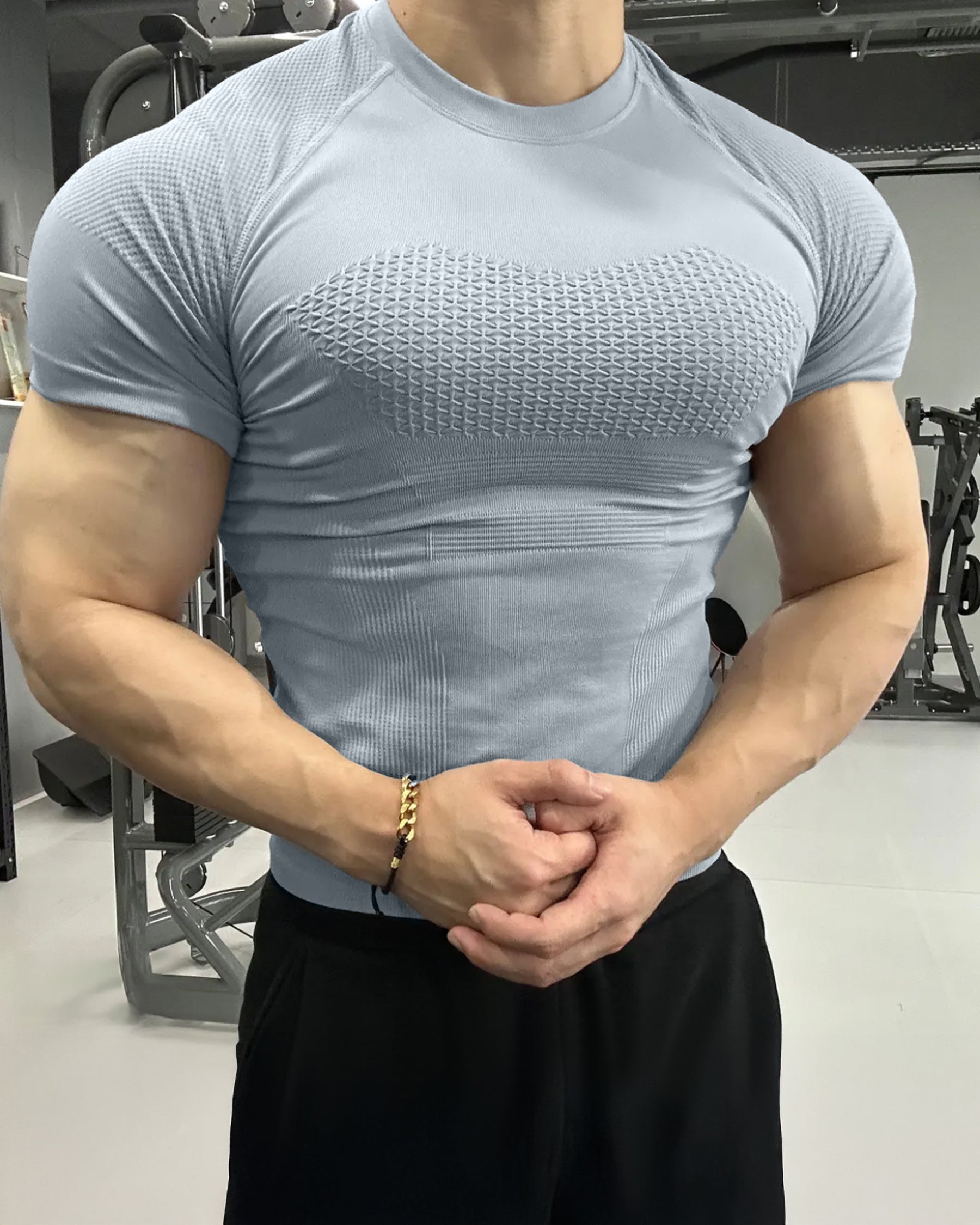 Seamless Quick-Dry Skinny Compression Tee - Ahaselected