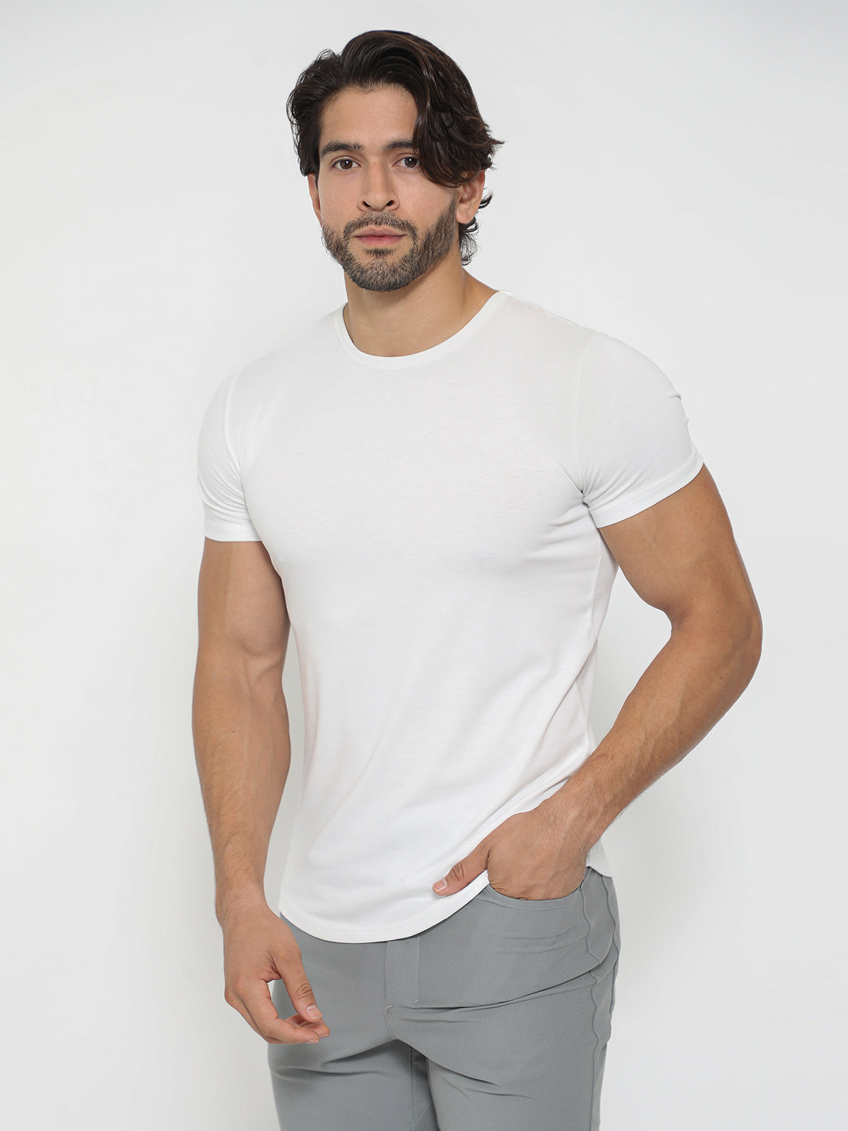 All Day Elite Curve-Hem Tee Short Sleeve New - Ahaselected