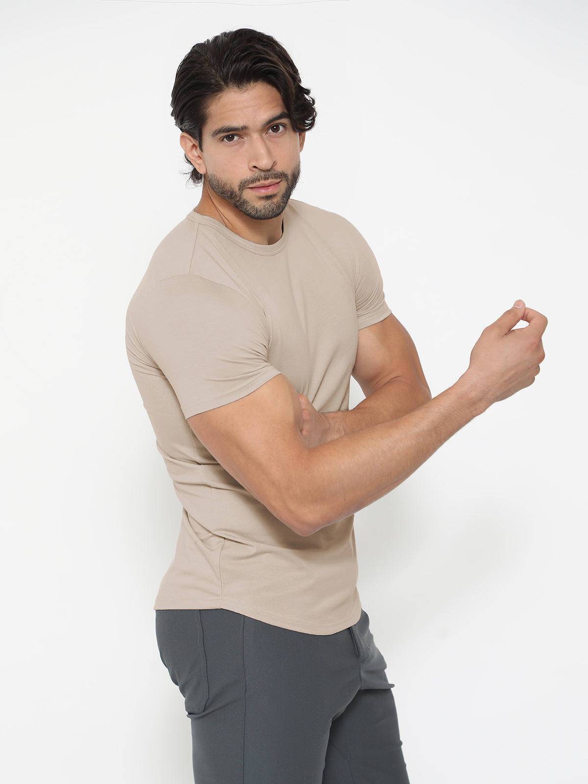 All Day Elite Curve-Hem Tee Short Sleeve New - Ahaselected