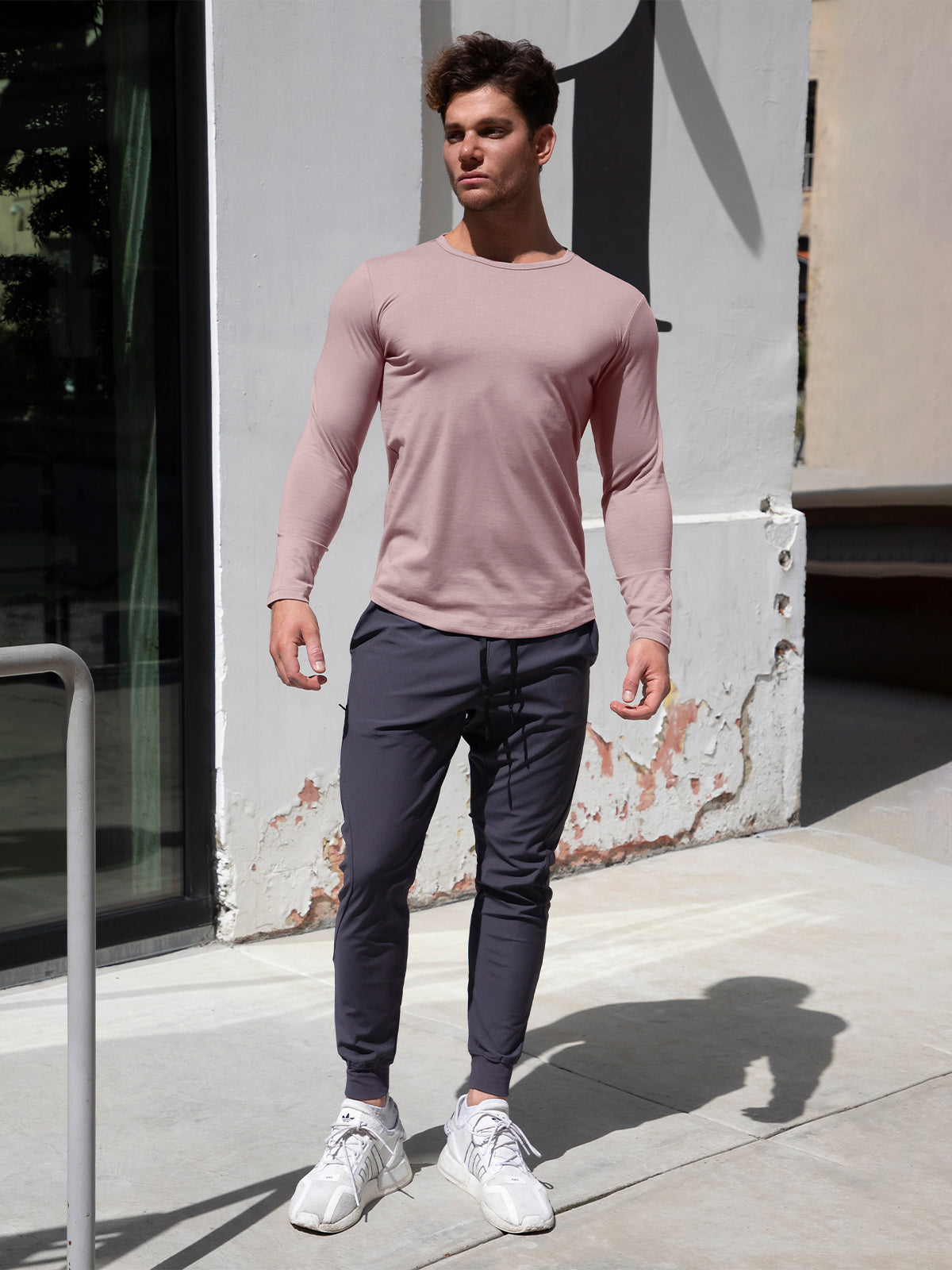 All Day Elite Curve-Hem Tee Stretch Long Sleeve - Ahaselected