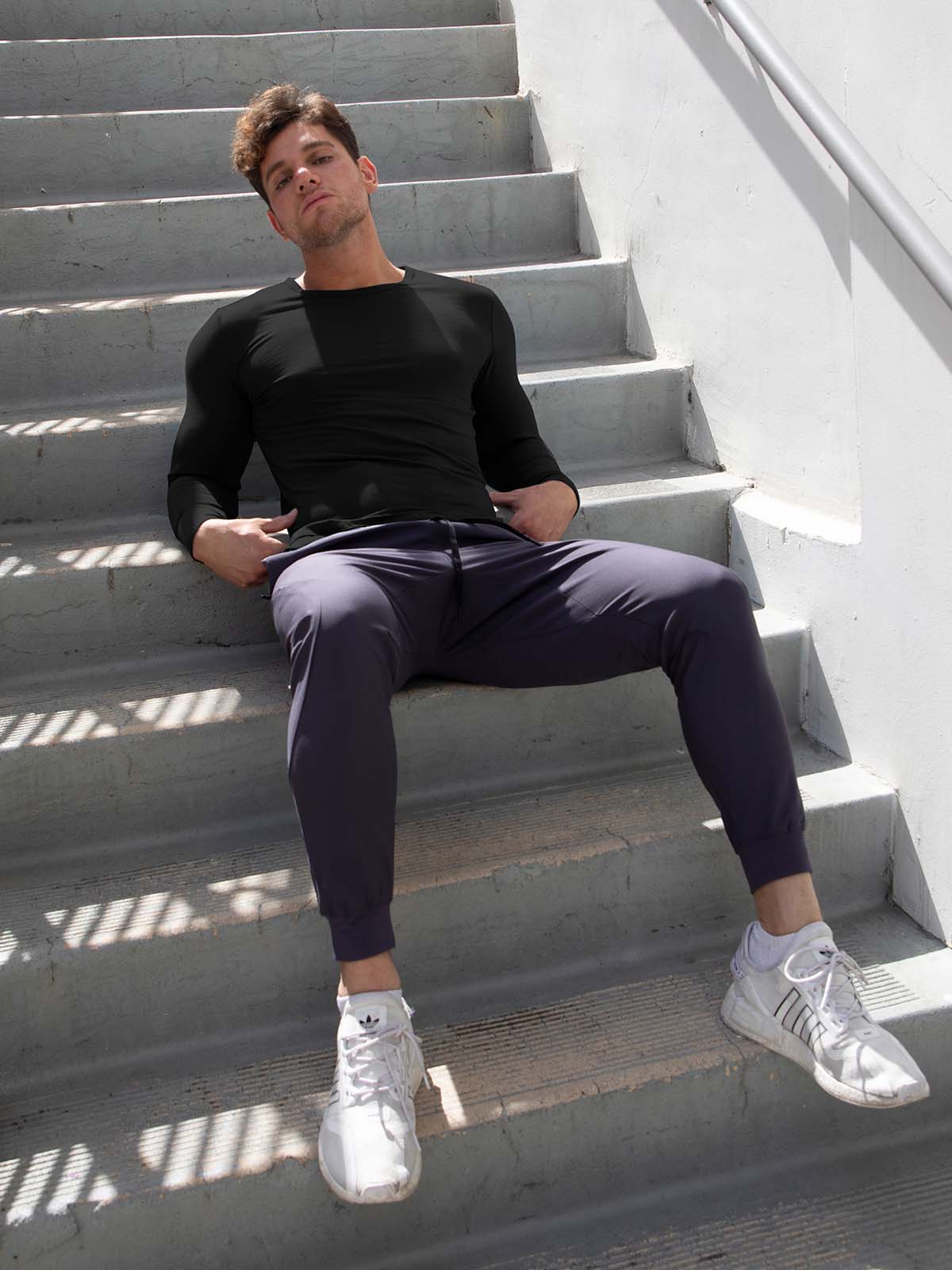 All Day Elite Curve-Hem Tee Stretch Long Sleeve - Ahaselected