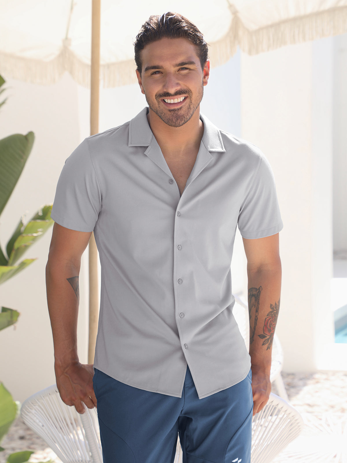 Hawaiian Shirts Grey - Ahaselected