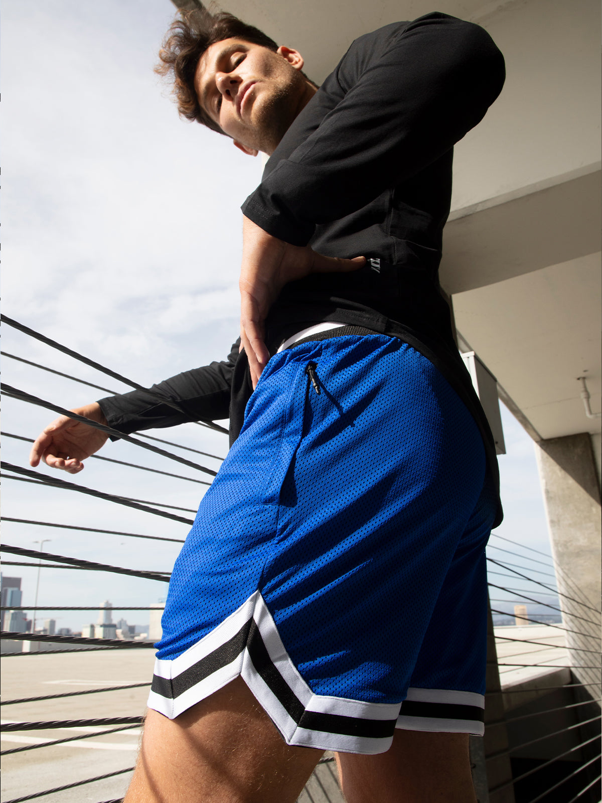 Gym To Street Mesh 6" Short-Palm Print - Ahaselected