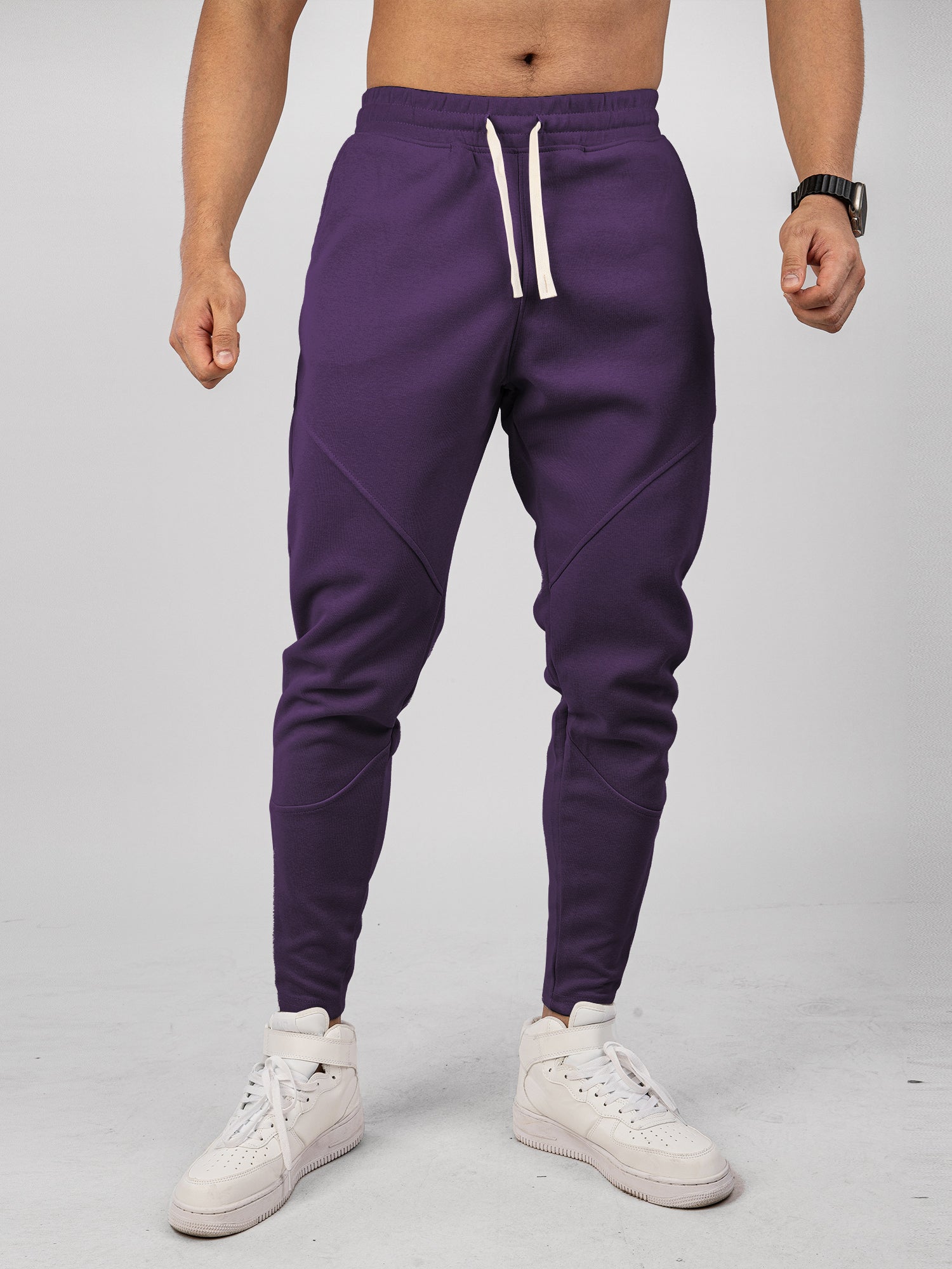 Men’s Warm Spliced Training Joggers with Zipper Hems - Ahaselected