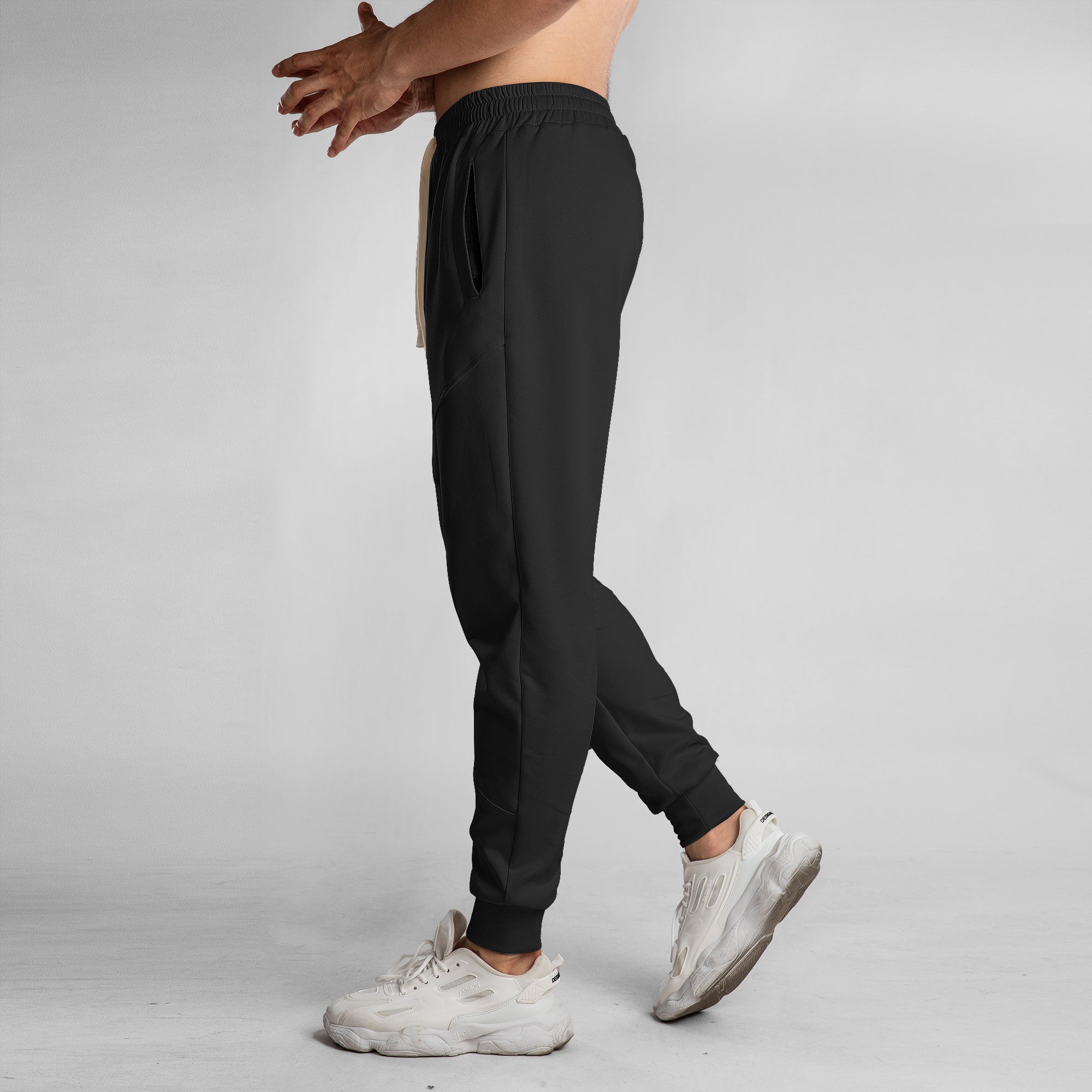 Stretch Performance Panel Joggers with Zipper Pockets - Ahaselected