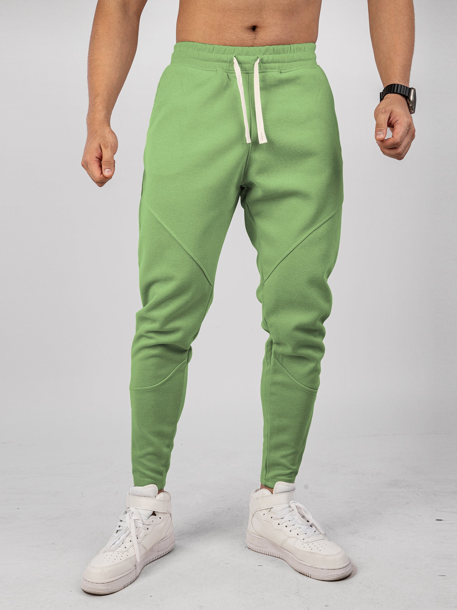 Men’s Warm Spliced Training Joggers with Zipper Hems - Ahaselected