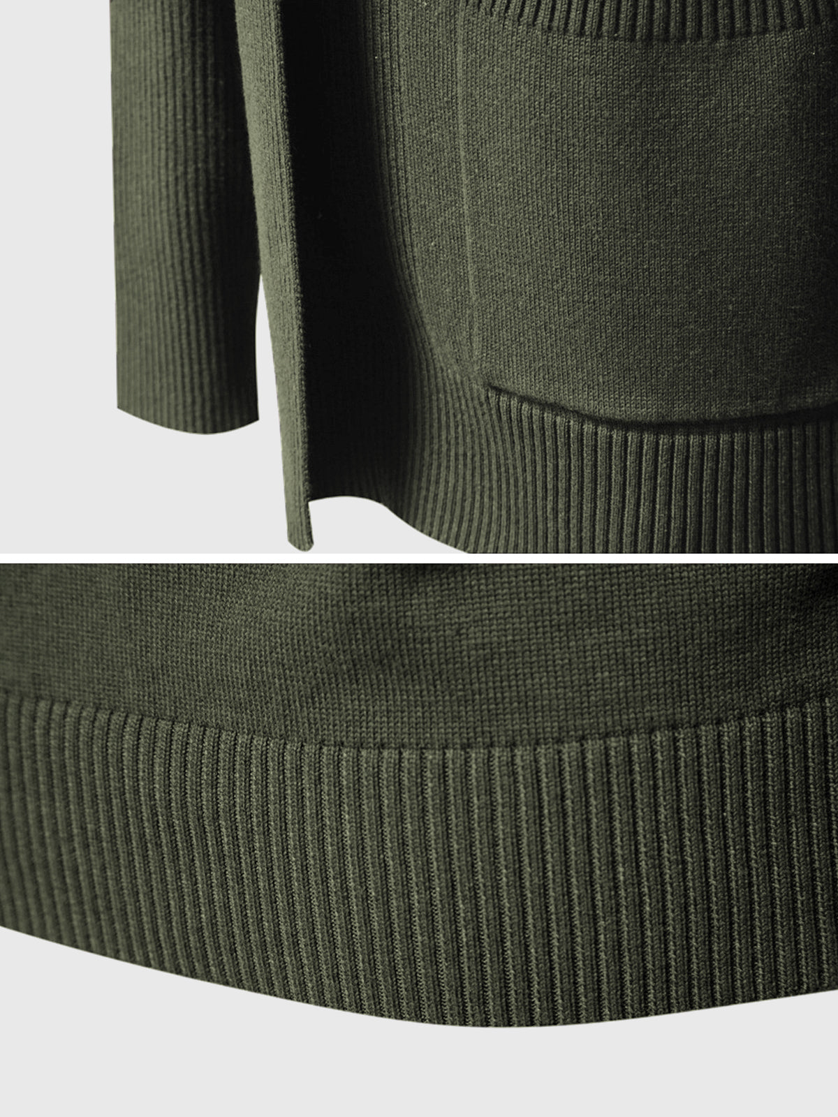 Knit Pocket Cardigan Sweater - Ahaselected