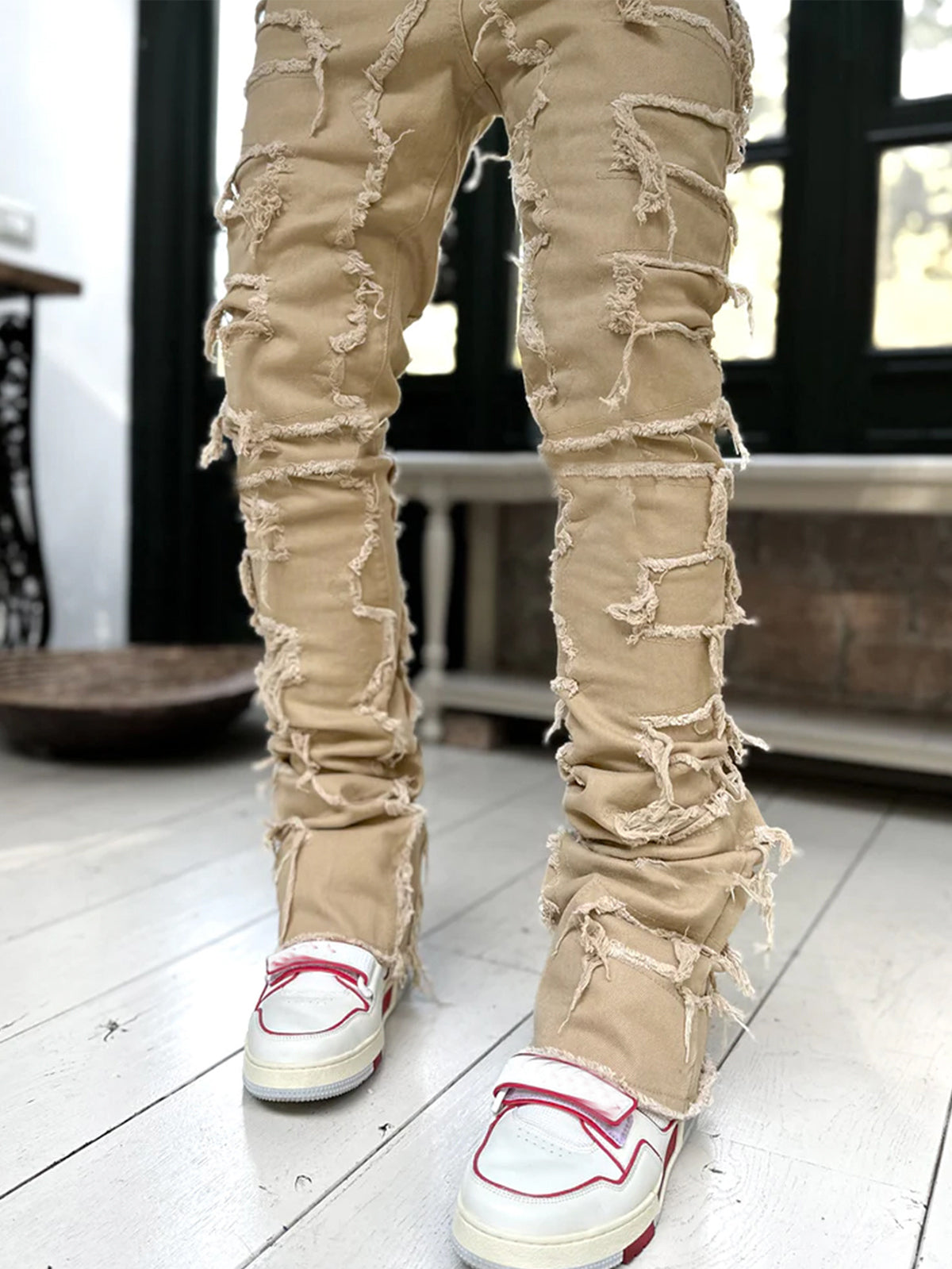 Tassel Trim Denim Pants Street Jeans - Ahaselected
