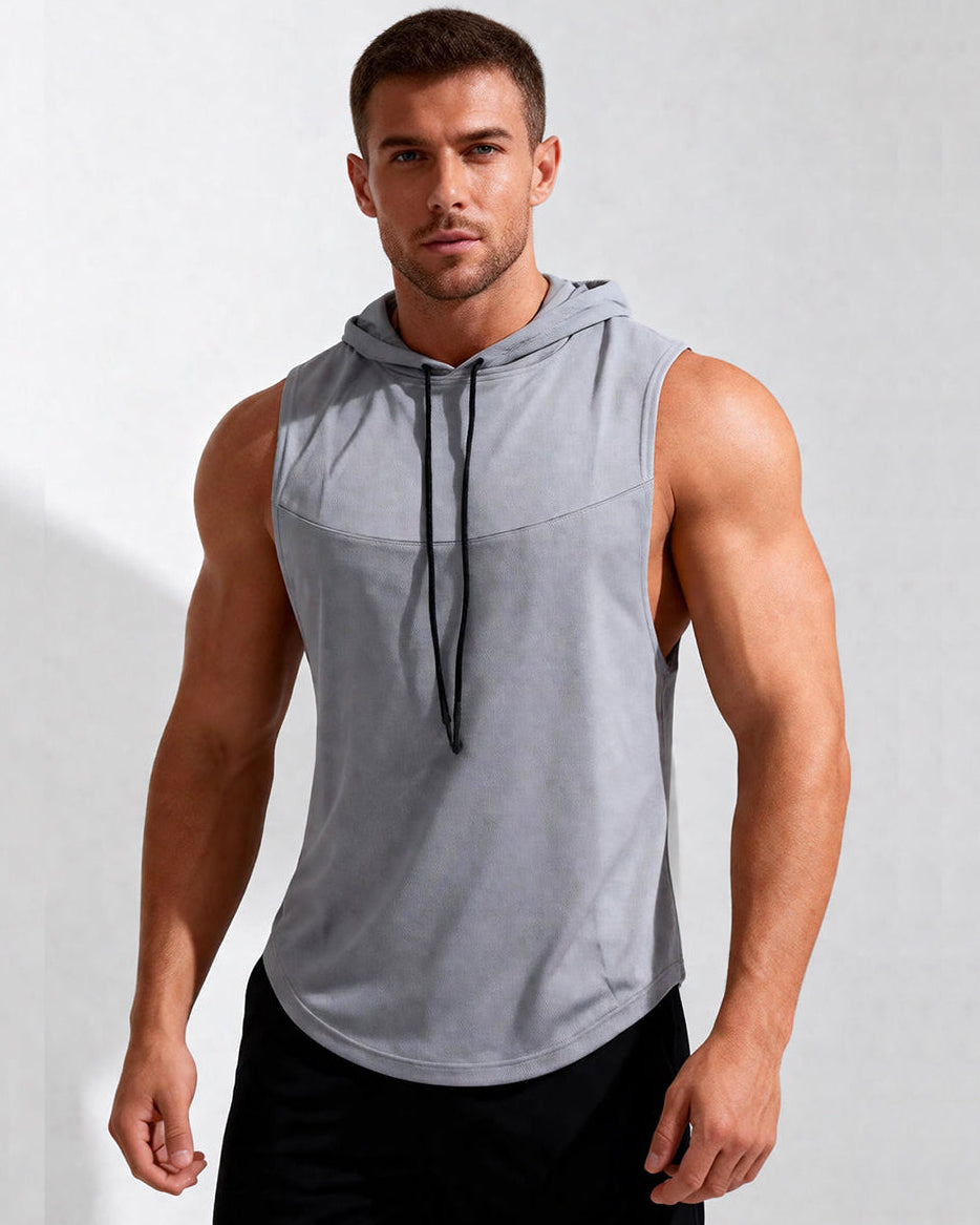 Men’s Muscle Fit Training Hoodie Tank-thumbmail-24