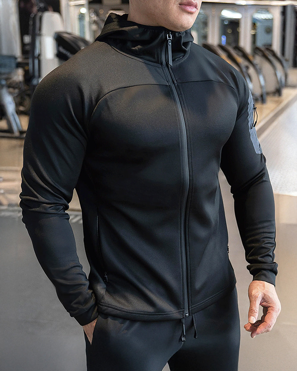 Arm Pocket Performance Hooded Jacket - Ahaselected