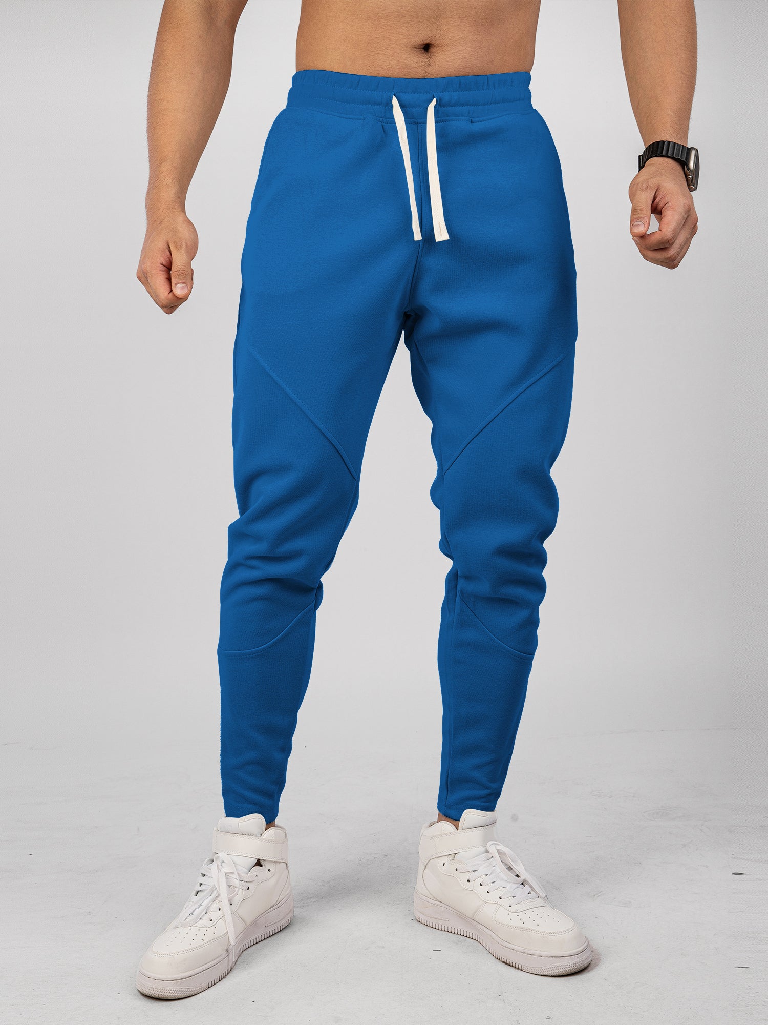 Men’s Warm Spliced Training Joggers with Zipper Hems - Ahaselected