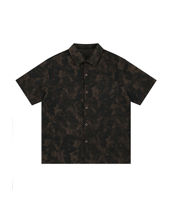 Ribbed  Model Tiedye SS shirt - Ahaselected