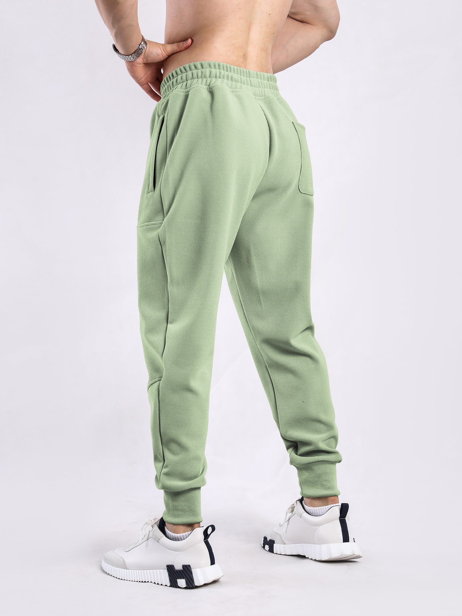 Soft Waffle Texture Performance Joggers - Ahaselected