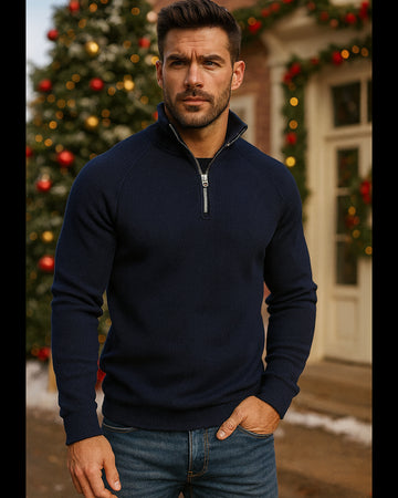 Men’s Fleece-Lined Half-Zip Sweatshirt