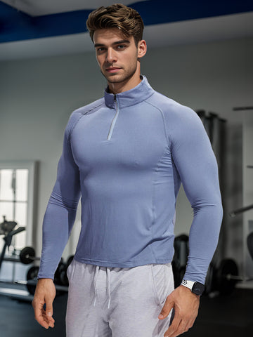 Vent Half-Zip Long Sleeves Shirt