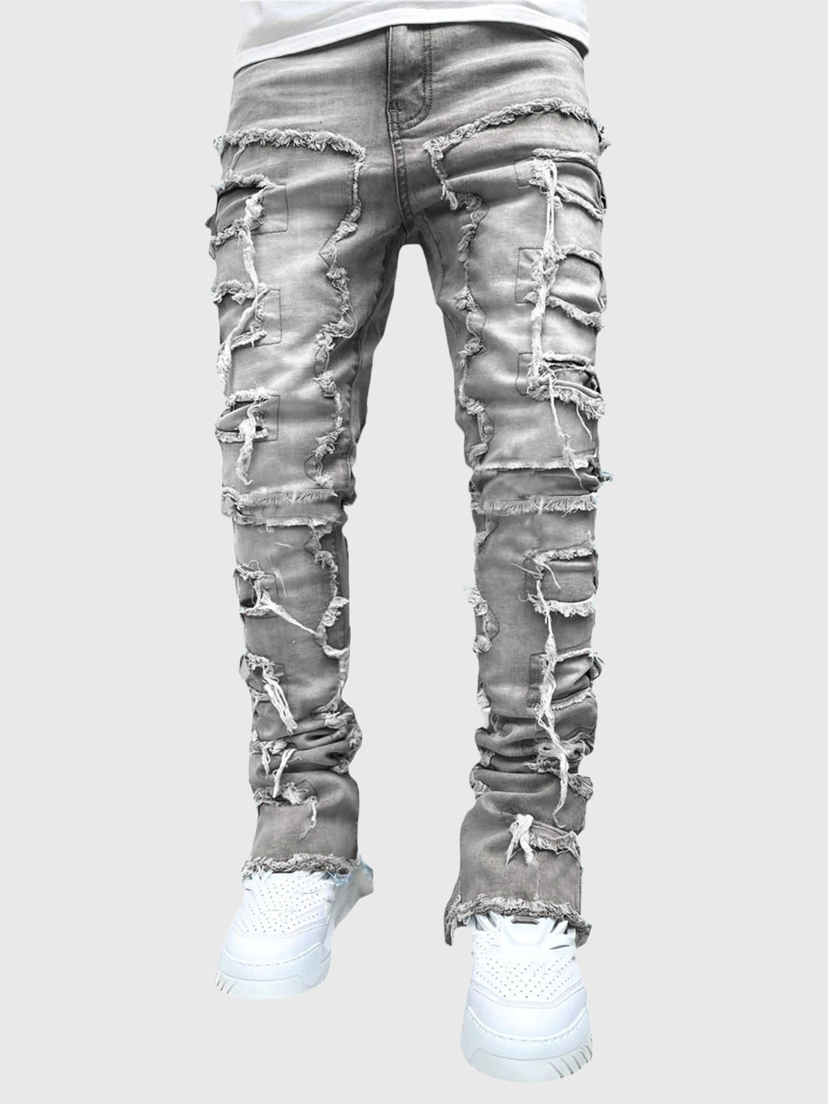 Tassel Trim Denim Pants Street Jeans - Ahaselected