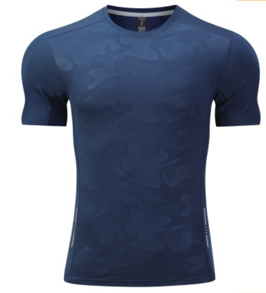 T-shirt d’entraînement pour homme à imprimé camouflage et tissu performant-thumbmail-5