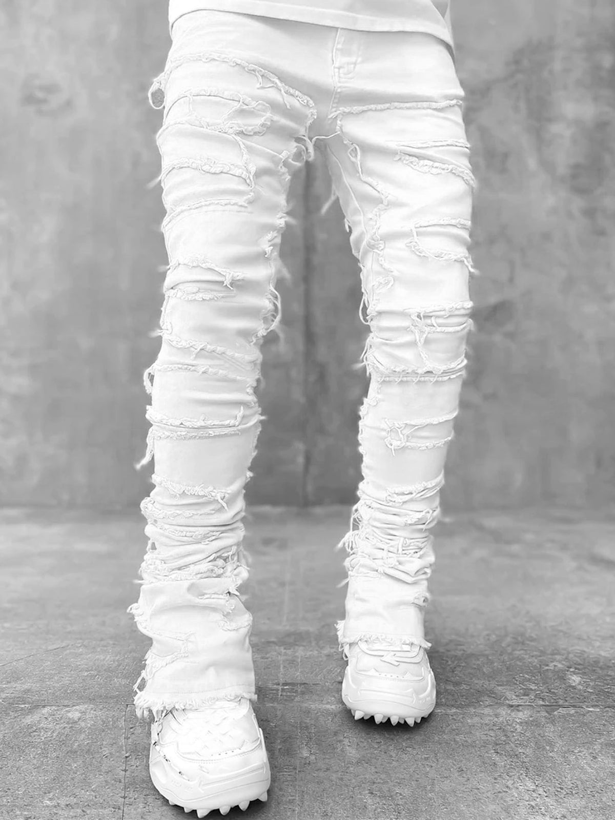 Tassel Trim Denim Pants Street Jeans - Ahaselected