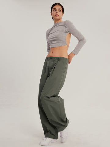 Lightweight Drawstring Baggy Pants