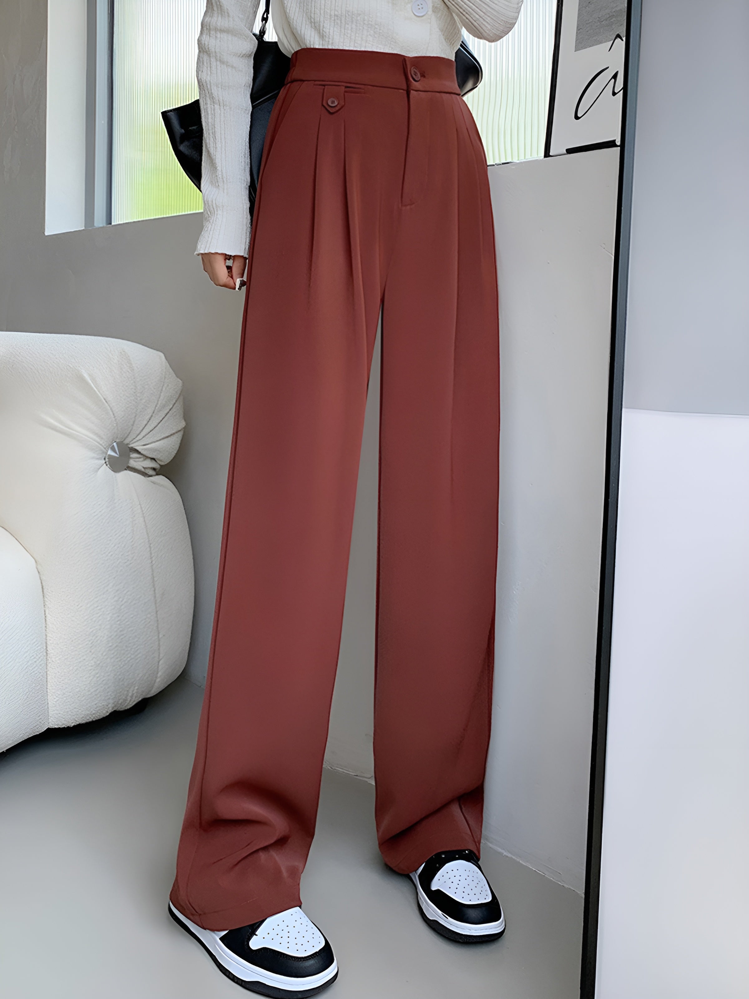 Comfy Wide-Leg Pants - Ahaselected