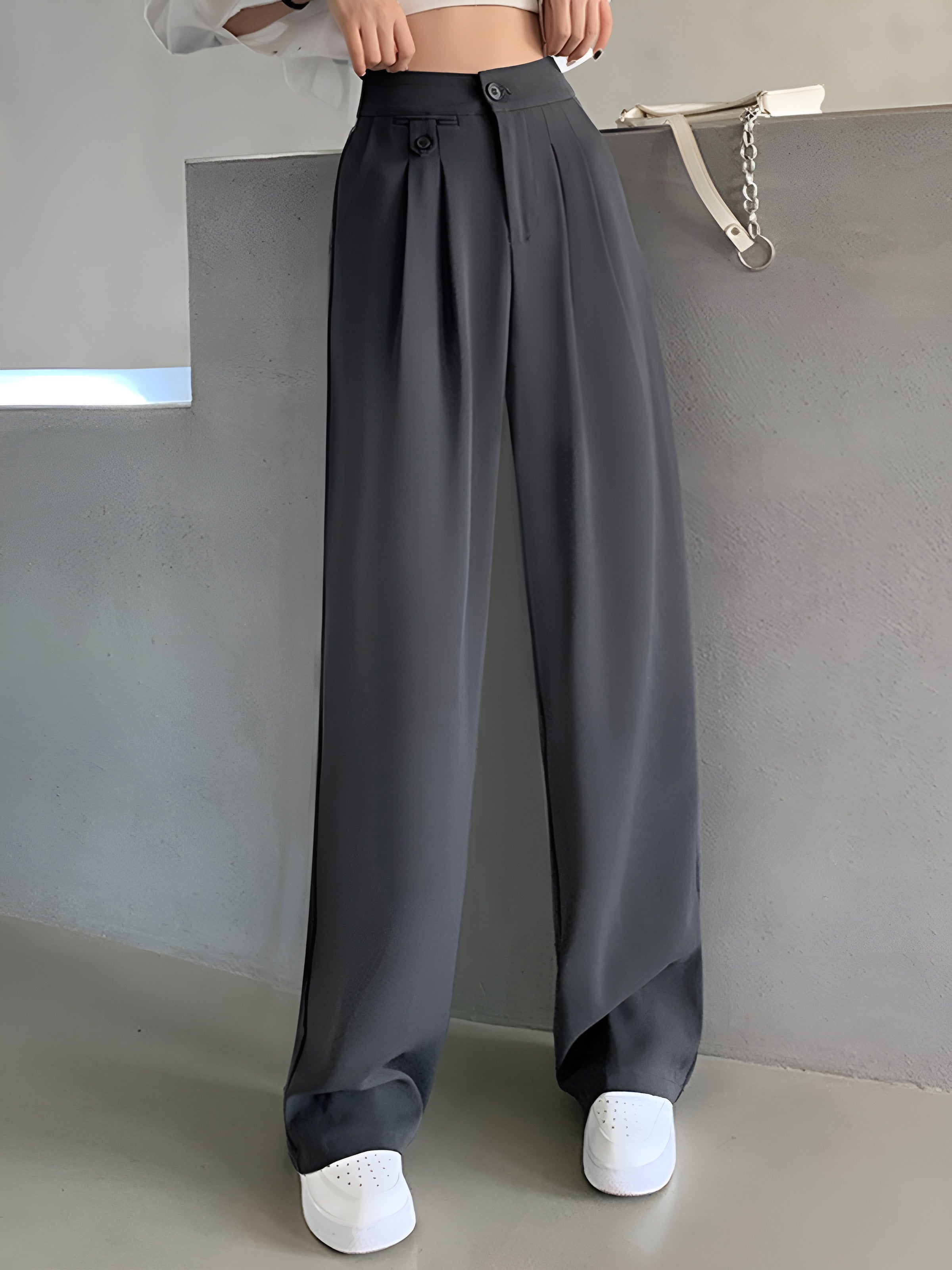 Comfy Wide-Leg Pants - Ahaselected