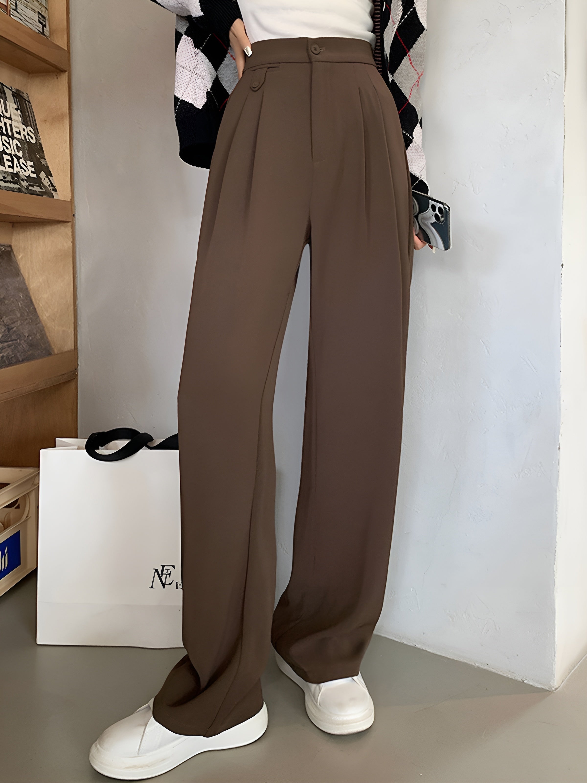 Comfy Wide-Leg Pants - Ahaselected